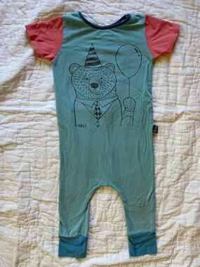 RAGS Party Bear One-Piece Romper, 18-24 months